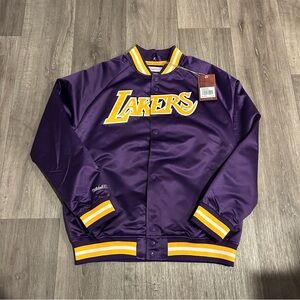 Mitchell and Ness NBA Los Angeles Lakers Satin Lightweight Jacket Men's Size L